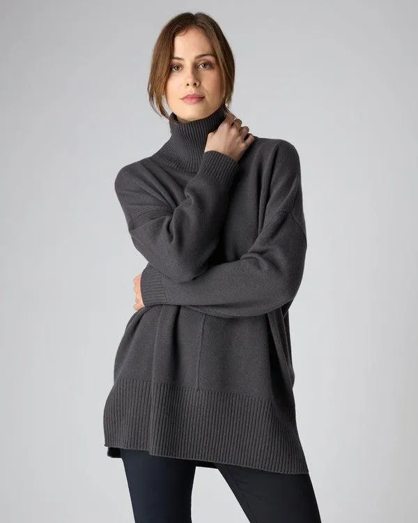Women Women039s Mock Neck Long Cashmere SweaterIn Flint Grey Flint Grey NPeal Turtle Necks Women Women039s Mock Neck Long Cashmere SweaterIn Flint Grey Flint Grey NPeal Turtle Necks