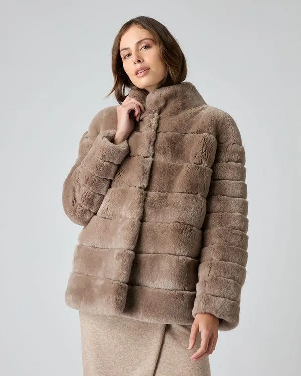 Women Women039s Rex Fur Ribbed JacketIn Taupe Brown Taupe Brown NPeal Coats and Jackets Women Women039s Rex Fur Ribbed JacketIn Taupe Brown Taupe Brown NPeal Coats and Jackets