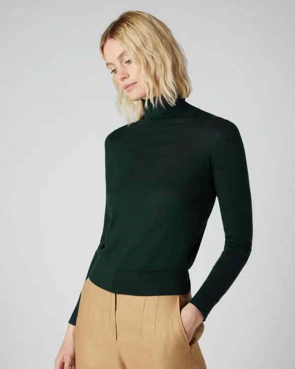 Women Women039s Superfine Turtle Neck Cashmere SweaterIn Midnight Green Midnight Green NPeal Turtle Necks Women Women039s Superfine Turtle Neck Cashmere SweaterIn Midnight Green Midnight Green NPeal Turtle Necks