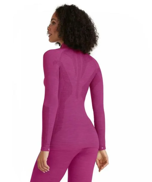 Women Women Long Sleeve Shirt WoolTech Radiant Orchid FALKE Long Sleeve Shirts