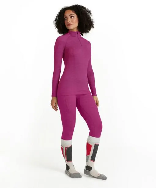 Women Women Long Sleeve Shirt WoolTech Radiant Orchid FALKE Long Sleeve Shirts