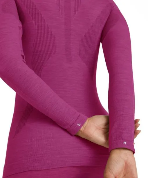 Women Women Long Sleeve Shirt WoolTech Radiant Orchid FALKE Long Sleeve Shirts