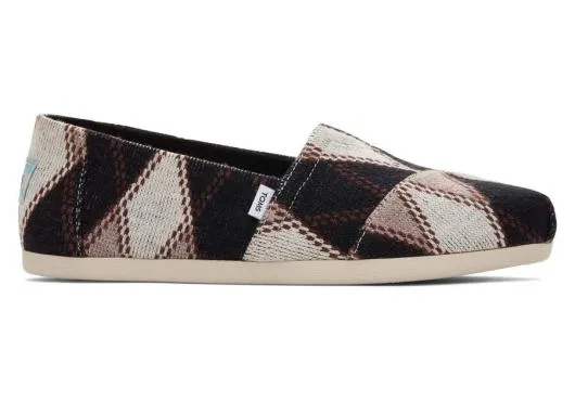 Women WomenAlpargata Black Argyle Knit Argyle Black TOMS Alpargatas