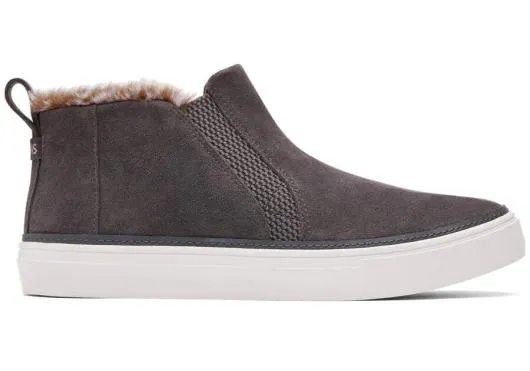 Women WomenBryce Grey Suede Faux Fur Slip On Sneaker Pavement Grey TOMS Exclusives