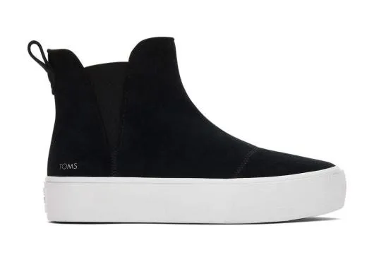 Women WomenFenix Platform Chelsea Black Suede Sneaker Black TOMS Platforms