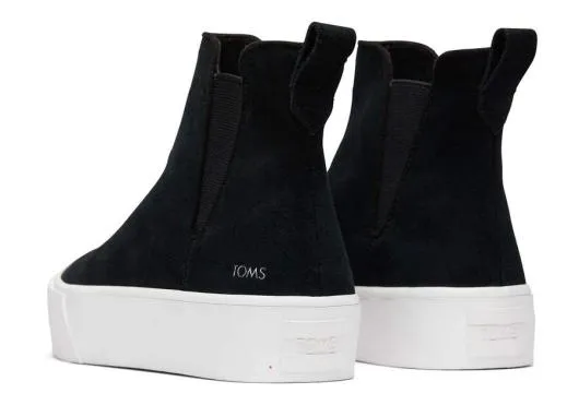 Women WomenFenix Platform Chelsea Black Suede Sneaker Black TOMS Platforms