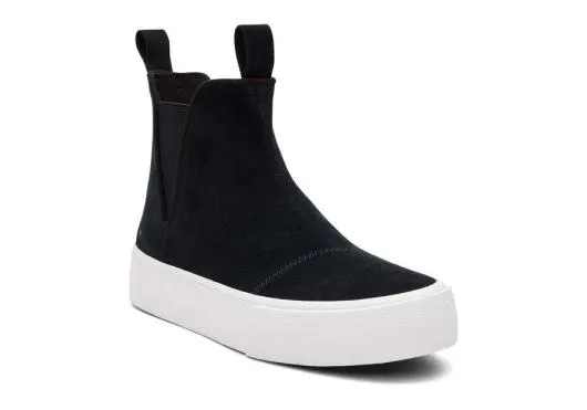Women WomenFenix Platform Chelsea Black Suede Sneaker Black TOMS Platforms