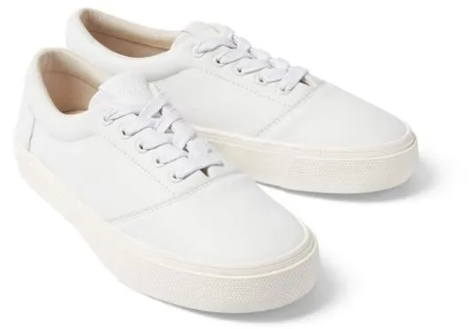 Women WomenFenix White Leather TOMS Sneakers