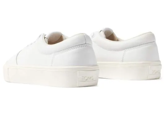 Women WomenFenix White Leather TOMS Sneakers