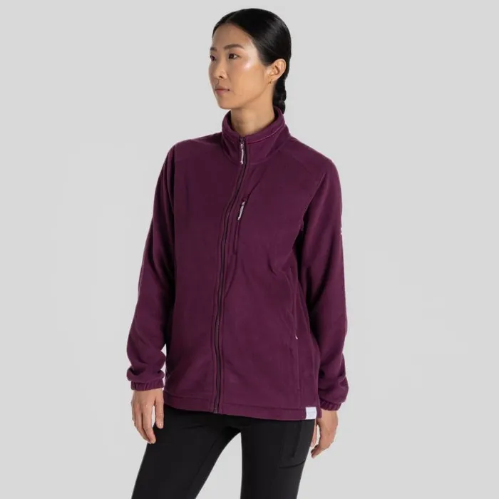 Womens Full Zip Fleece Craghoppers Miska Plus II Jacket Beet