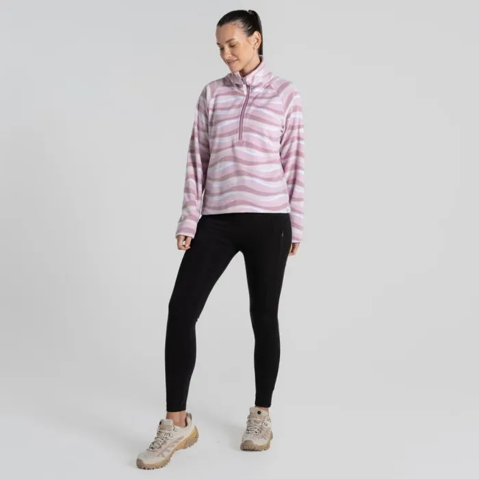 Womens Half Zip Fleece Craghoppers Harper Half Zip Fleece Pink Lavender Print Womens Half Zip Fleece Craghoppers Harper Half Zip Fleece Pink Lavender Print