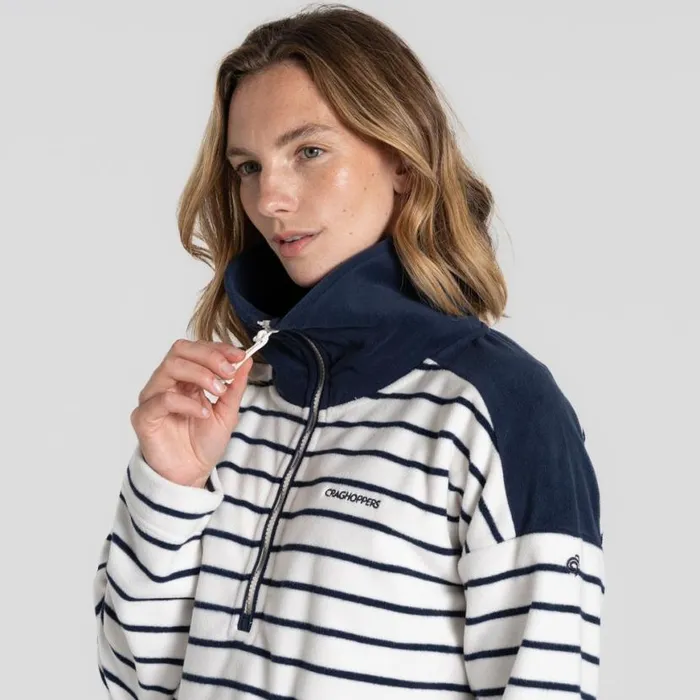 Womens Half Zip Fleece Craghoppers Lily Half Zip Fleece Blue Navy Stripe Womens Half Zip Fleece Craghoppers Lily Half Zip Fleece Blue Navy Stripe