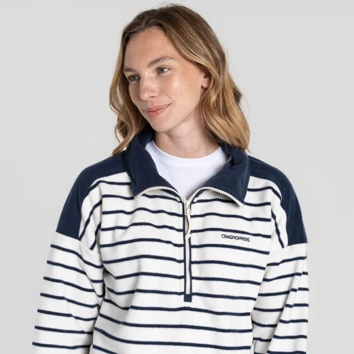 Womens Half Zip Fleece Craghoppers Lily Half Zip Fleece Blue Navy Stripe Womens Half Zip Fleece Craghoppers Lily Half Zip Fleece Blue Navy Stripe