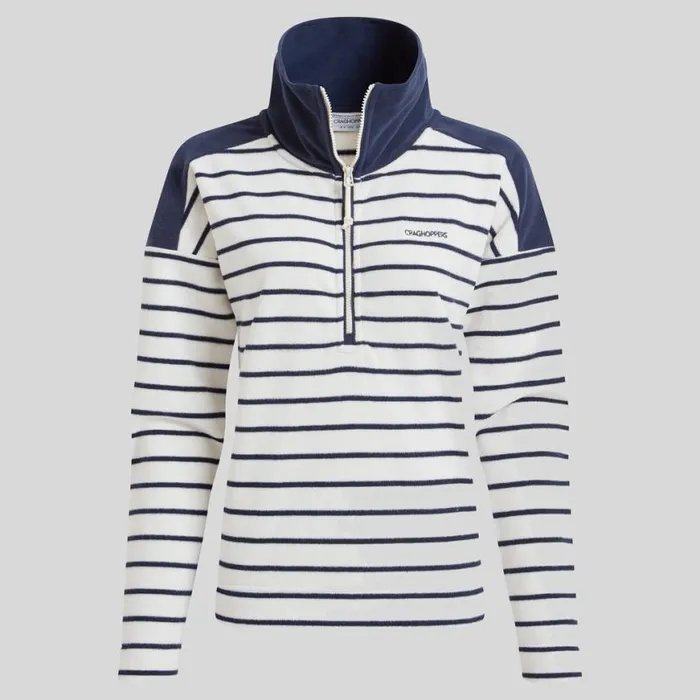 Womens Half Zip Fleece Craghoppers Lily Half Zip Fleece Blue Navy Stripe Womens Half Zip Fleece Craghoppers Lily Half Zip Fleece Blue Navy Stripe