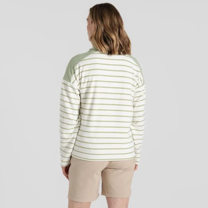 Womens Half Zip Fleece Craghoppers Lily Half Zip Fleece Bud Green Stripe Womens Half Zip Fleece Craghoppers Lily Half Zip Fleece Bud Green Stripe