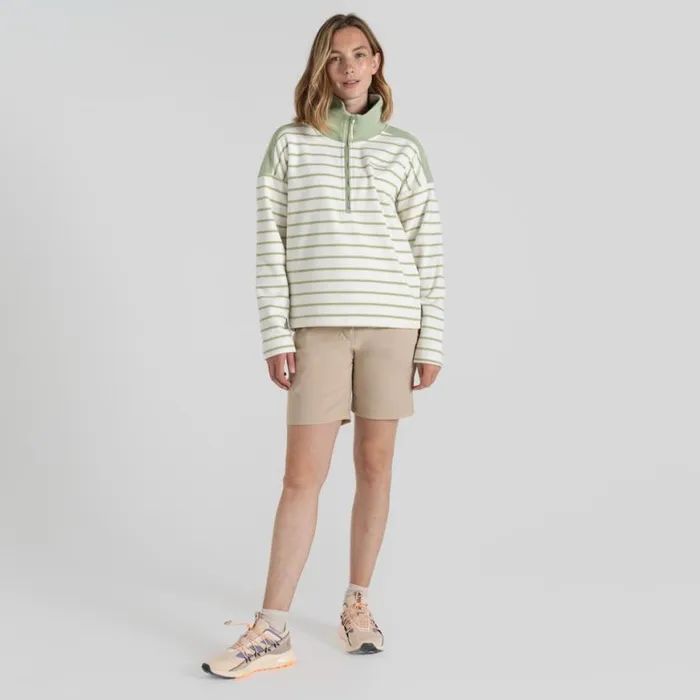 Womens Half Zip Fleece Craghoppers Lily Half Zip Fleece Bud Green Stripe Womens Half Zip Fleece Craghoppers Lily Half Zip Fleece Bud Green Stripe