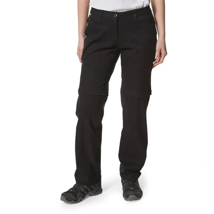 Womens Walking Trousers Craghoppers Kiwi Pro II Convertible Trousers Black