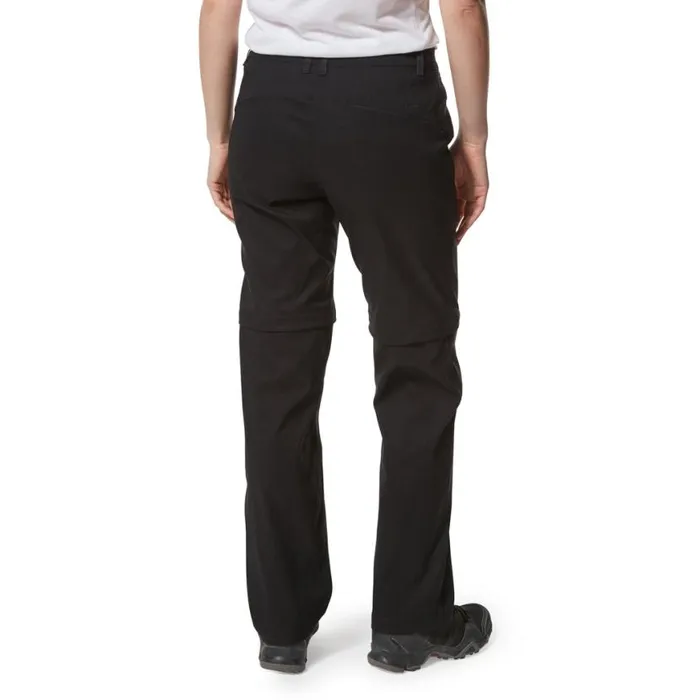 Womens Walking Trousers Craghoppers Kiwi Pro II Convertible Trousers Black Womens Walking Trousers Craghoppers Kiwi Pro II Convertible Trousers Black