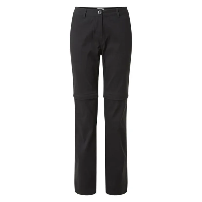 Womens Walking Trousers Craghoppers Kiwi Pro II Convertible Trousers Black Womens Walking Trousers Craghoppers Kiwi Pro II Convertible Trousers Black