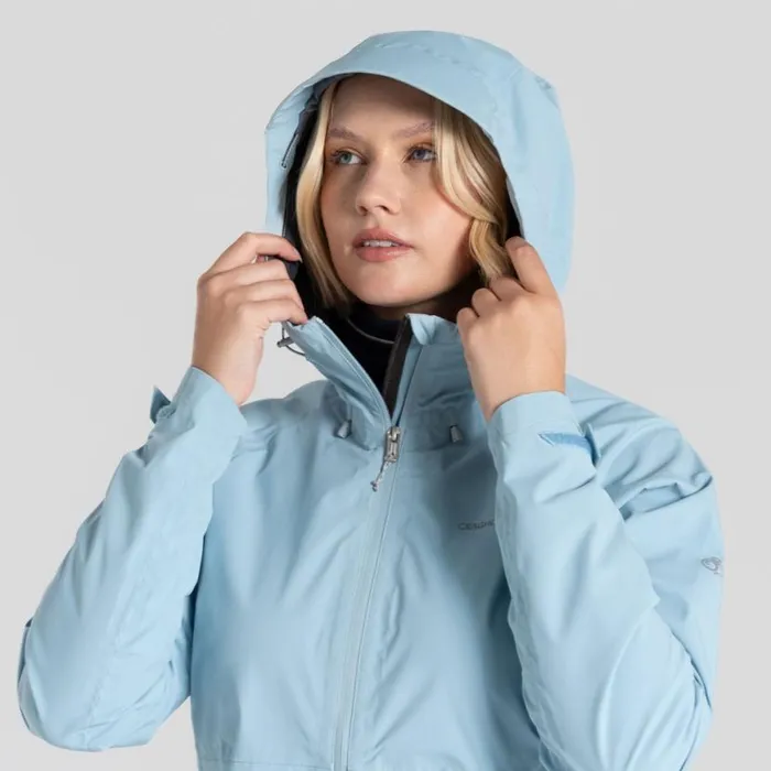 Womens Waterproof Jackets Craghoppers Bronte 25L Stretch Waterproof Jacket Sky Blue Womens Waterproof Jackets Craghoppers Bronte 25L Stretch Waterproof Jacket Sky Blue