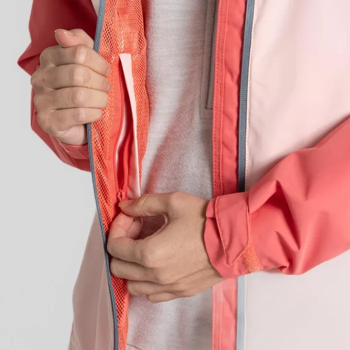 Womens Waterproof Jackets Craghoppers Vanth Waterproof Jacket Deep Coral Pink Peach Womens Waterproof Jackets Craghoppers Vanth Waterproof Jacket Deep Coral Pink Peach