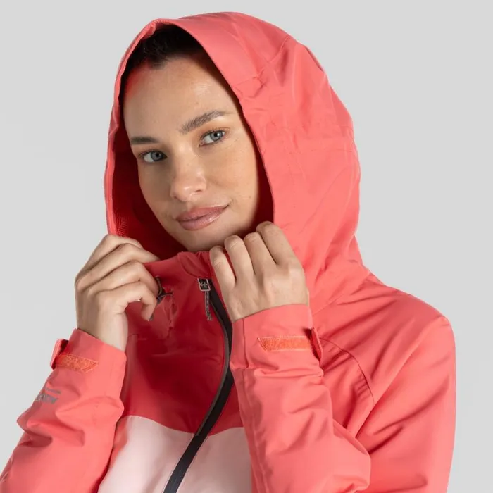 Womens Waterproof Jackets Craghoppers Vanth Waterproof Jacket Deep Coral Pink Peach Womens Waterproof Jackets Craghoppers Vanth Waterproof Jacket Deep Coral Pink Peach