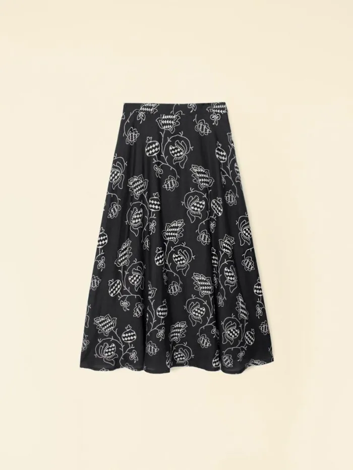 Xirena Black Pom Satine Skirt Women Skirts