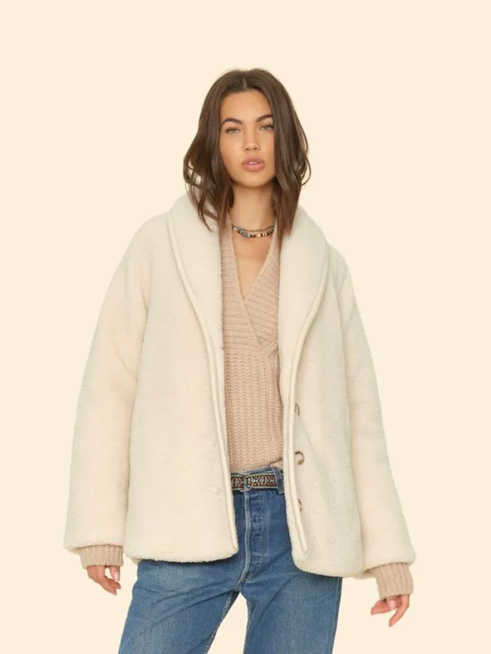 Xirena Cream Martine Jacket Women Sweaters and Jackets