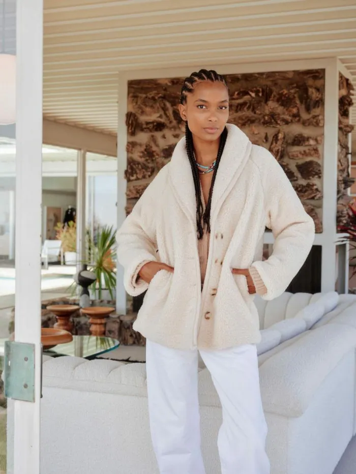 Xirena Cream Martine Jacket Women Sweaters and Jackets