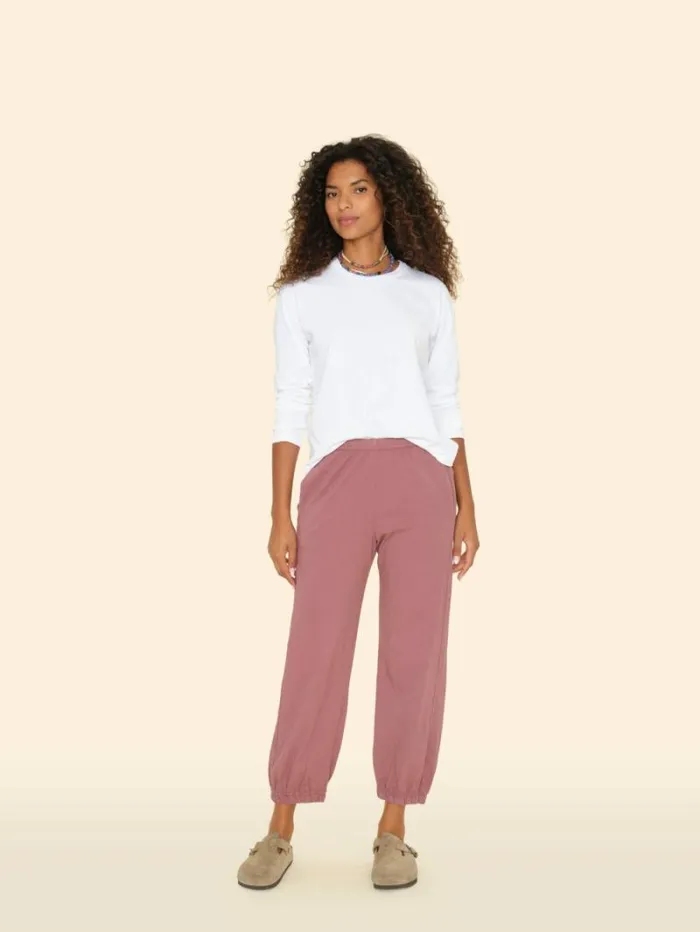 Xirena Dark Rose Crispin Pant Women Sweats and Tees