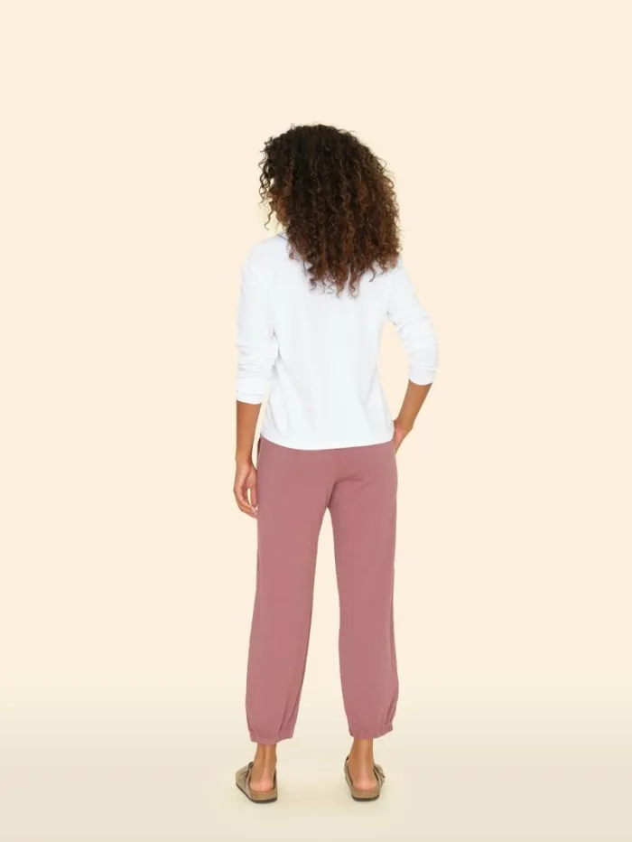 Xirena Dark Rose Crispin Pant Women Sweats and Tees
