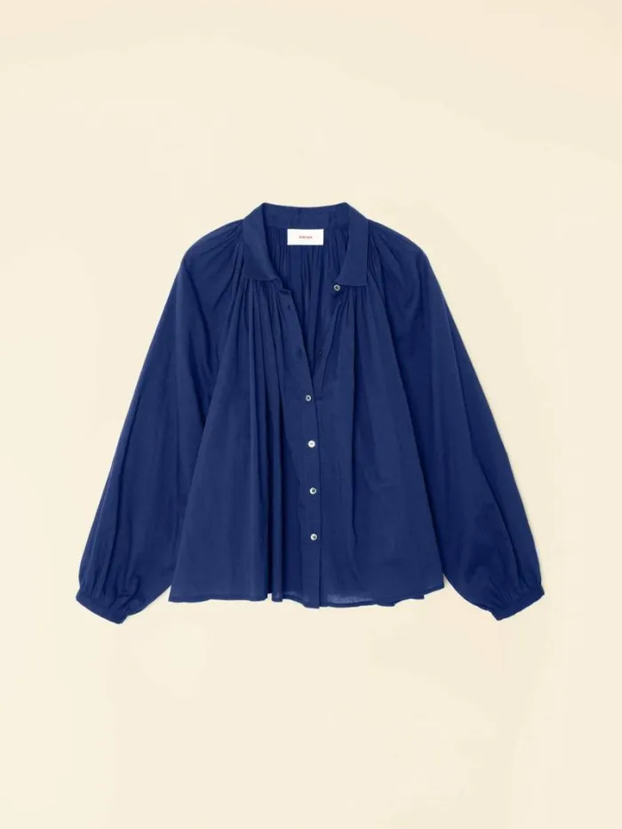 Xirena Marine Blue Fabienne Shirt Women Shirts
