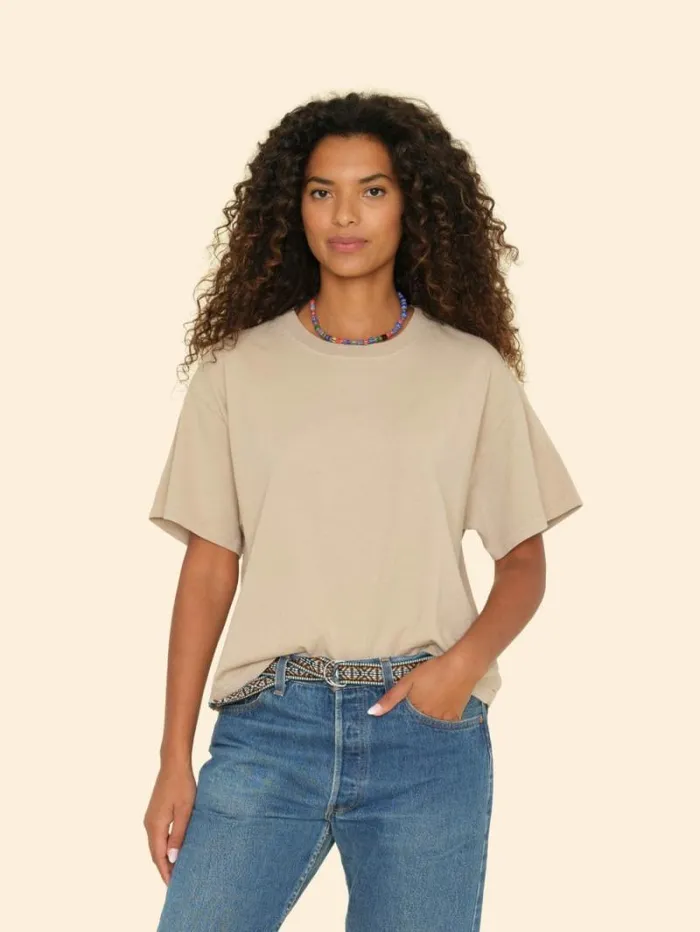 Xirena Twine Taupe Palmer Tee Women Sweats and Tees